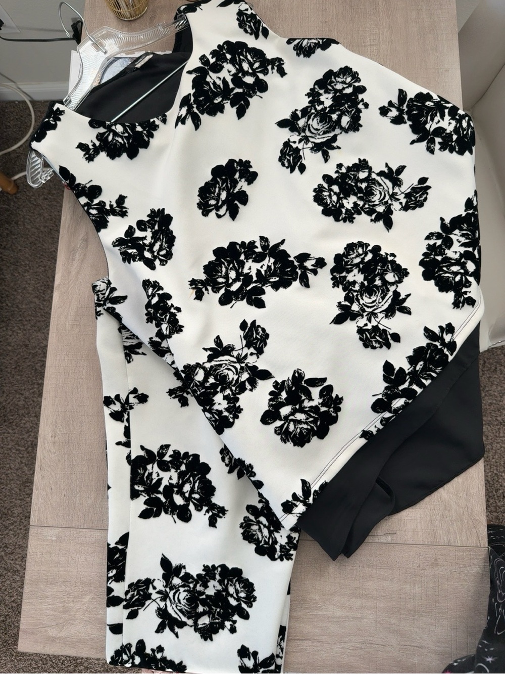 Ing Black Women's Sleeveless Top with Decorative Trim